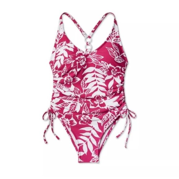 Kona Sol Side-Cinch Tropical Modern One Piece Small - Picture 3 of 9